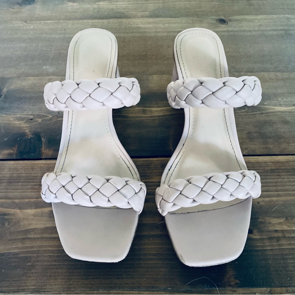 Braided wedge heel sandals